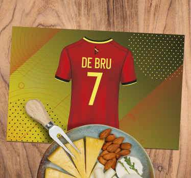 Placemat met naam voetbalshirt België - TenStickers