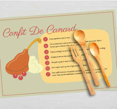 Set de table rectangulaire confit de canard - TenStickers
