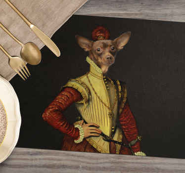 Gepersonaliseerde placemat aristocratische hond - TenStickers