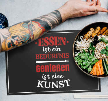 Tischset rechteckig Essen ist ein Bedürfnis - TenStickers