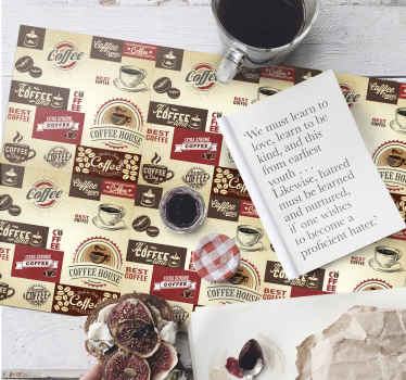 Tischset Zuhause Retro Kaffee Designs - TenStickers