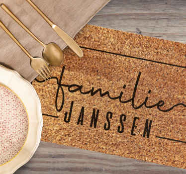 Gepersonaliseerde vinyl placemat familienaam - TenStickers