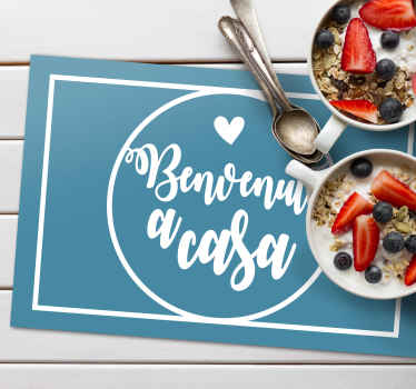 Tovaglietta personalizzata benvenuto a casa - TenStickers