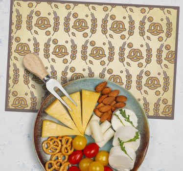 Tischset rechteckig Brezel Design - TenStickers