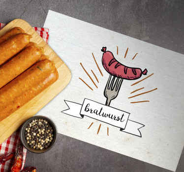 Tischsets originell Bratwurst - TenStickers