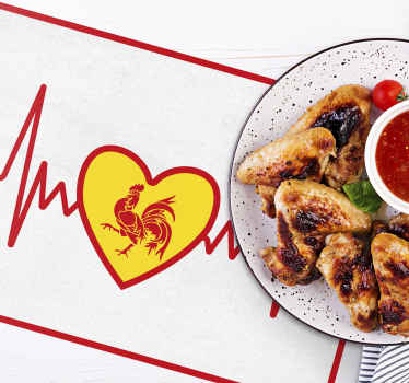 Set de table original J'aime la Wallonie - TenStickers