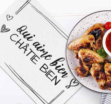 Set de table citation Qui aime bien châtie bien - TenStickers