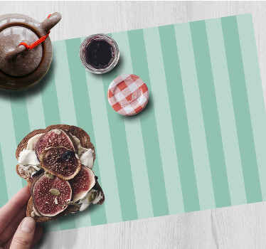 Set de table original rayures style vert d'eau - TenStickers