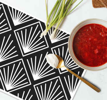 Set de table Art déco motif noir et blanc - TenStickers