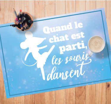 Set de table expression quand le chat est parti - TenStickers