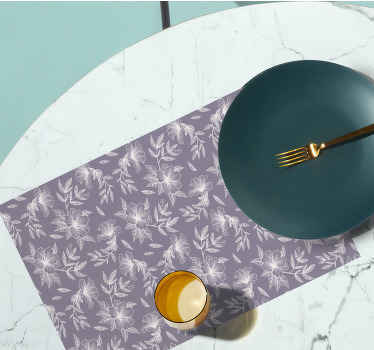 Lilac floral textured placemats - TenStickers