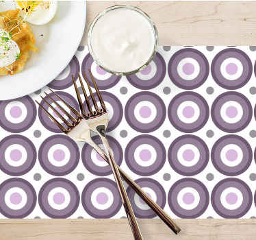 Lilac 70s Style textured placemats - TenStickers