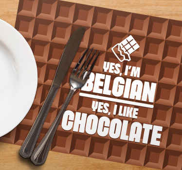 Set de table design Belgian like chocolate - TenStickers