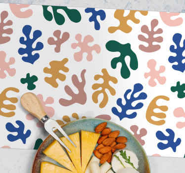 Set de table abstrait coloré de feuilles - TenStickers