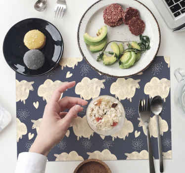 Cute sheep pattern kids placemats - TenStickers