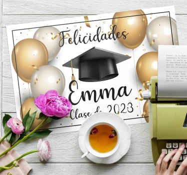Individual original mesa nombre graduado personalizadoNombre grad - TenVinilo