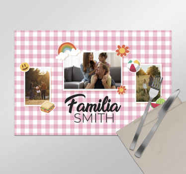 Mantel individual personalizable familia picnic - TenVinilo