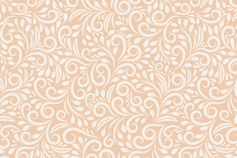 Light brown floral pattern modern vinyl placemats - TenStickers