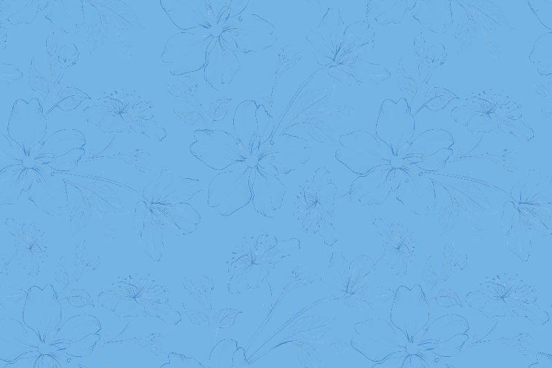 Tischset Elegant Blumenmuster Blau Tenstickers