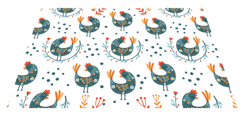 Folk chickens Placemats TenStickers