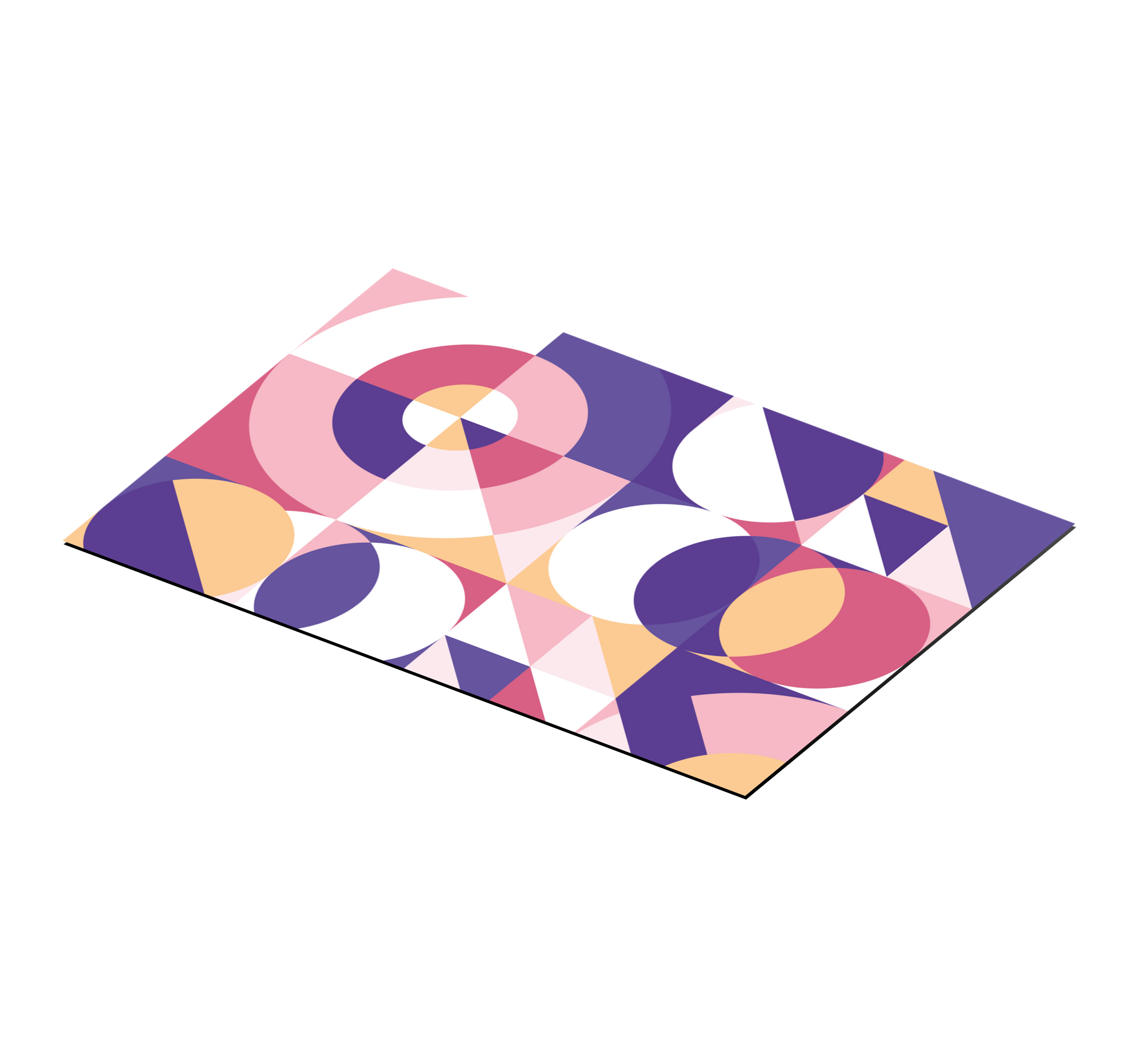 Purple abstract figures original placemats - TenStickers