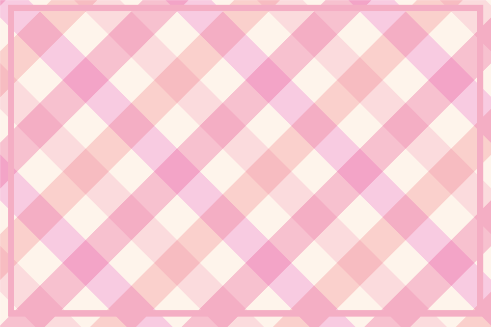 Pink checked pattern original vinyl placemats - TenStickers