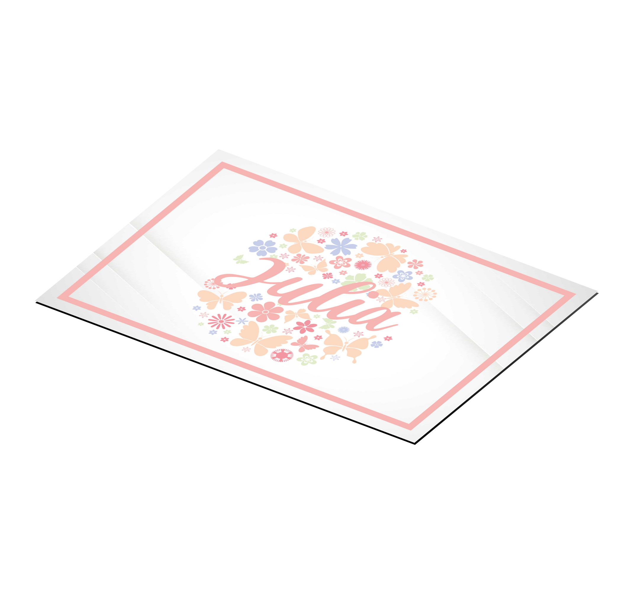 Circle of butterflies with name placemats - TenStickers