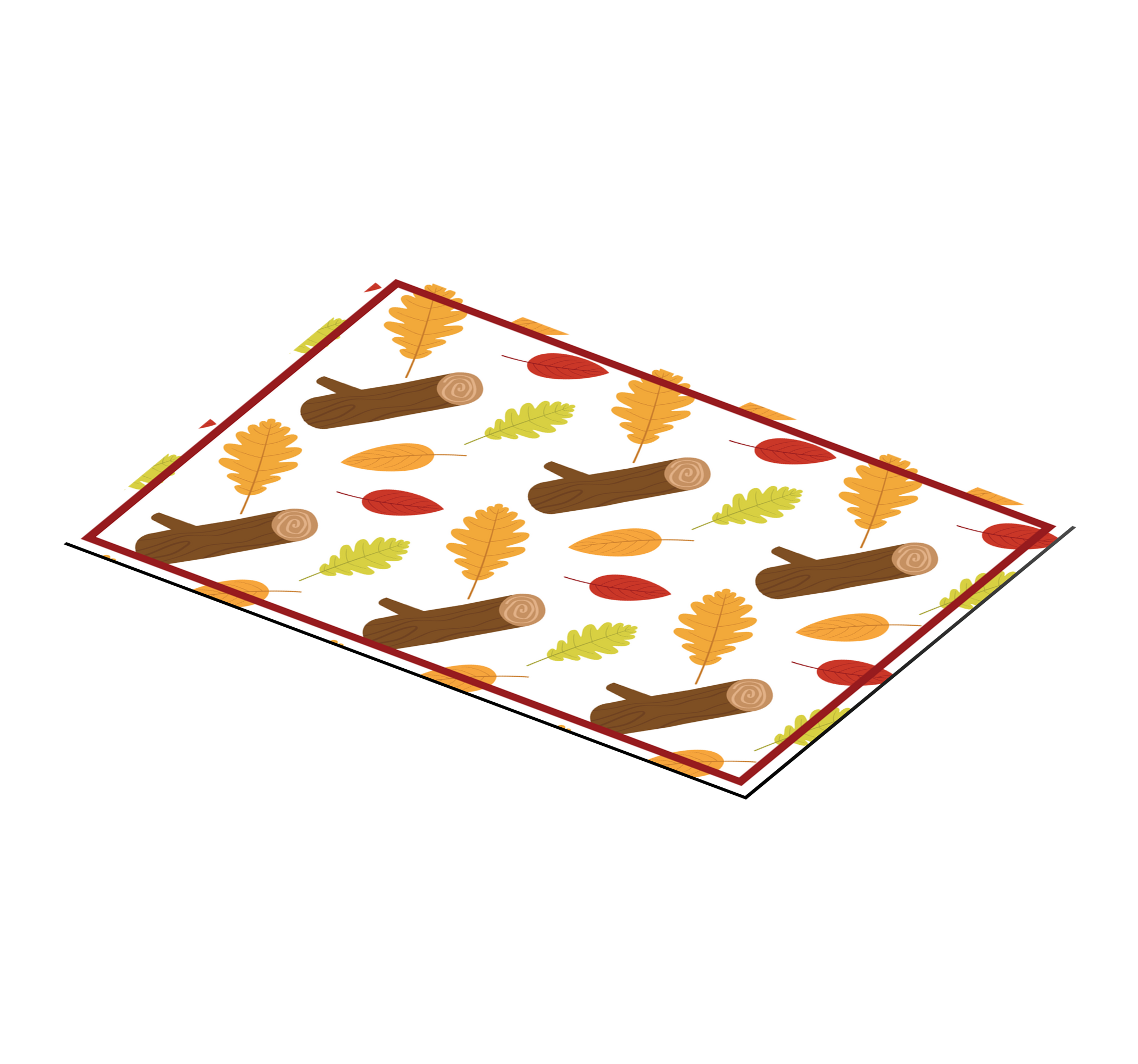 Tischsets originell Mehrfarbige verschiedene bäume - TenStickers