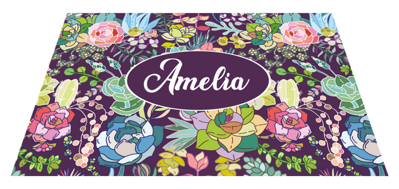 Individuais de mesa em vinil com nome Flores coloridas e padrão d TenStickers. Individuais de mesa em vinil com nome Flores coloridas e padrão d. Deixe uma bela impressão e afirmação em uma mesa de jantar com este colorido flores e individuais de mesa de flores com padrão de cactos! Peça o seu sabe!