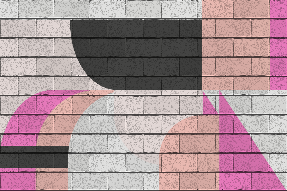 Modern Scandinavian Grey & Blush Pink Placemats Geometric Placemats set of 4 