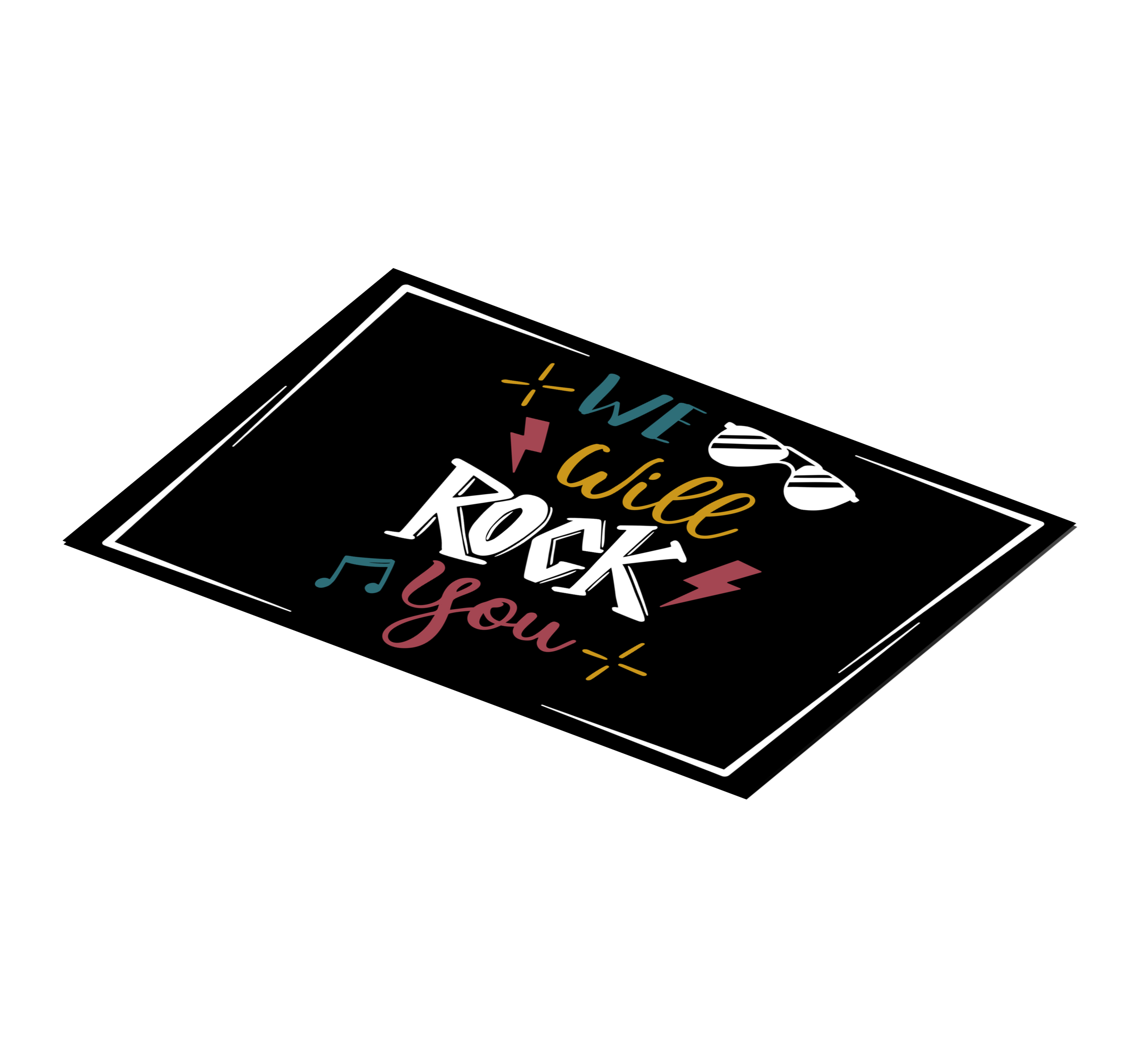 Mantel individual original "we will rock you" - TenVinilo