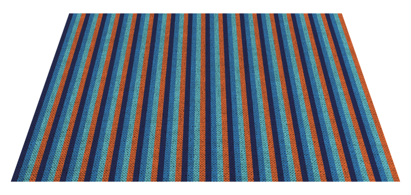 Blue an orange vertical design home placemats TenStickers