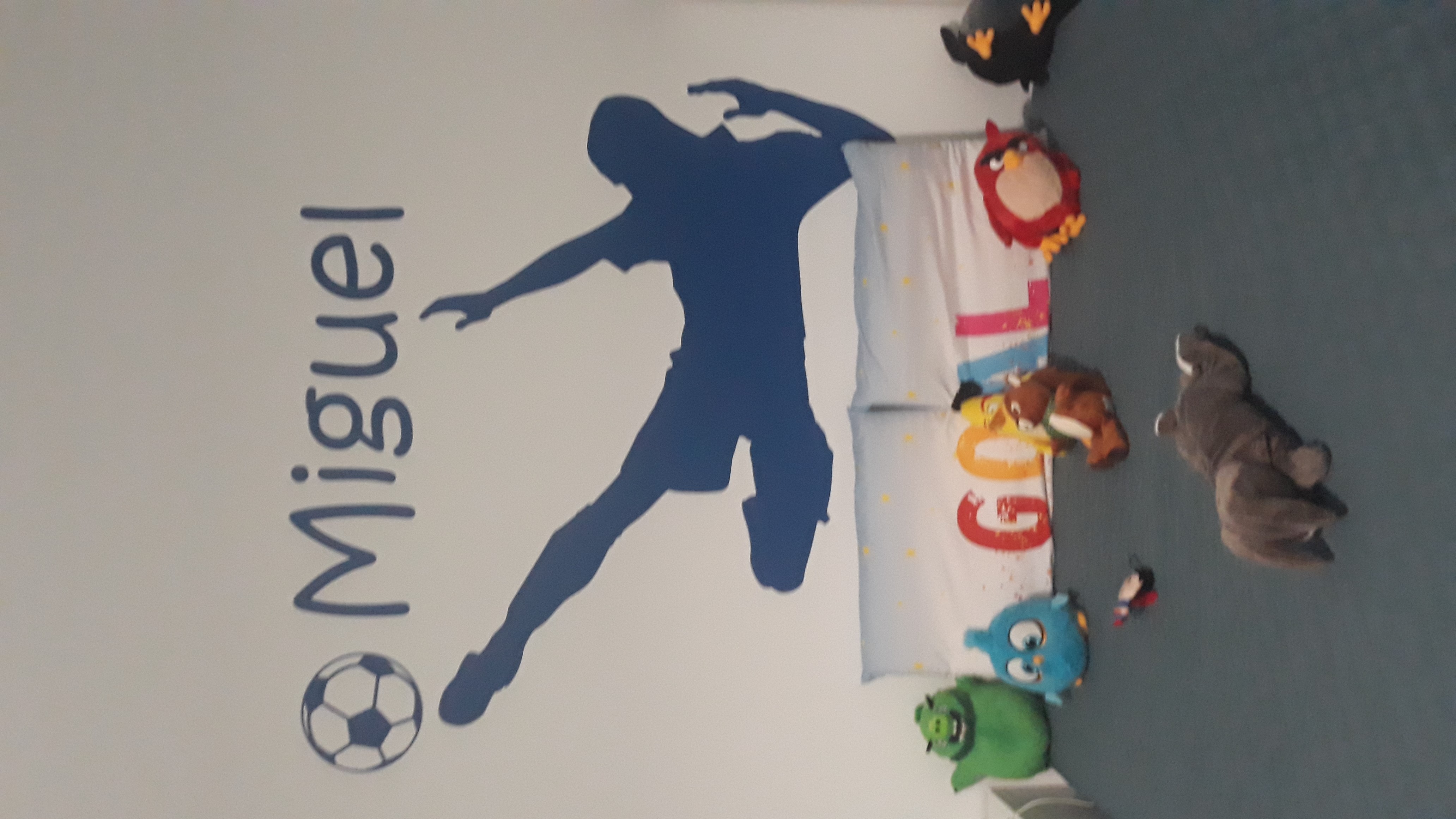 Adesivo Murale Personalizzato Con Pallone Da Calcio Per Ragazze: Decorazione Personalizzata Per La Camera Da Letto A Tema Calcio FB2G - Italia - Foto 7