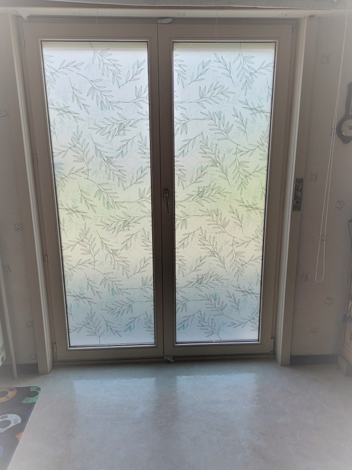 Autocollants Fenêtre Automne / Thanksgiving - 6 Feuilles Avec Motifs Feuilles - PVC Réutilisable Sans Trace