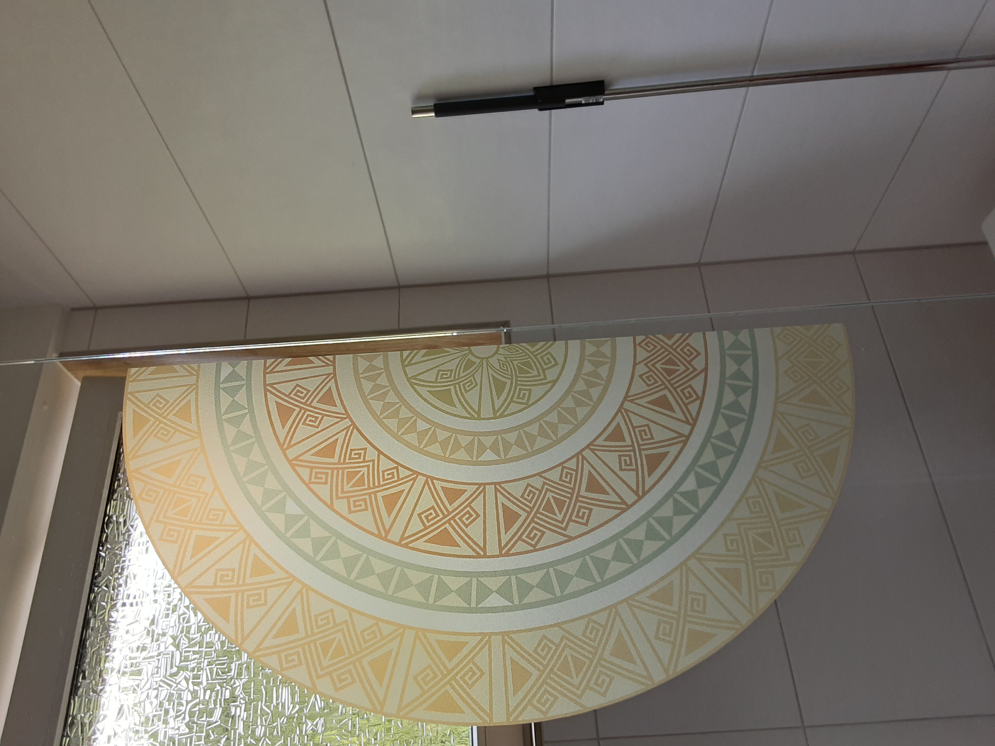 Sticker paroi de douche salle de bain mandala floral - TenStickers