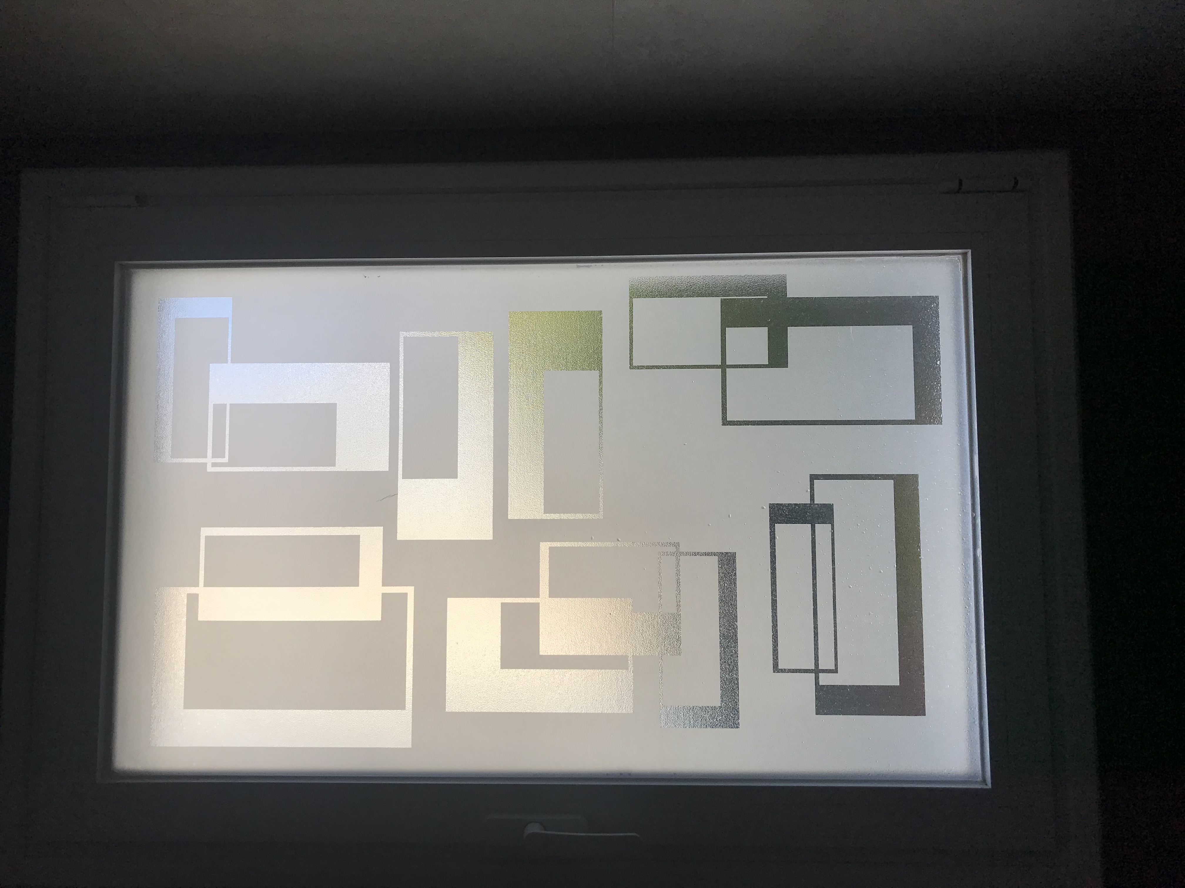 Sticker paroi de douche salle de bain rectangles - TenStickers