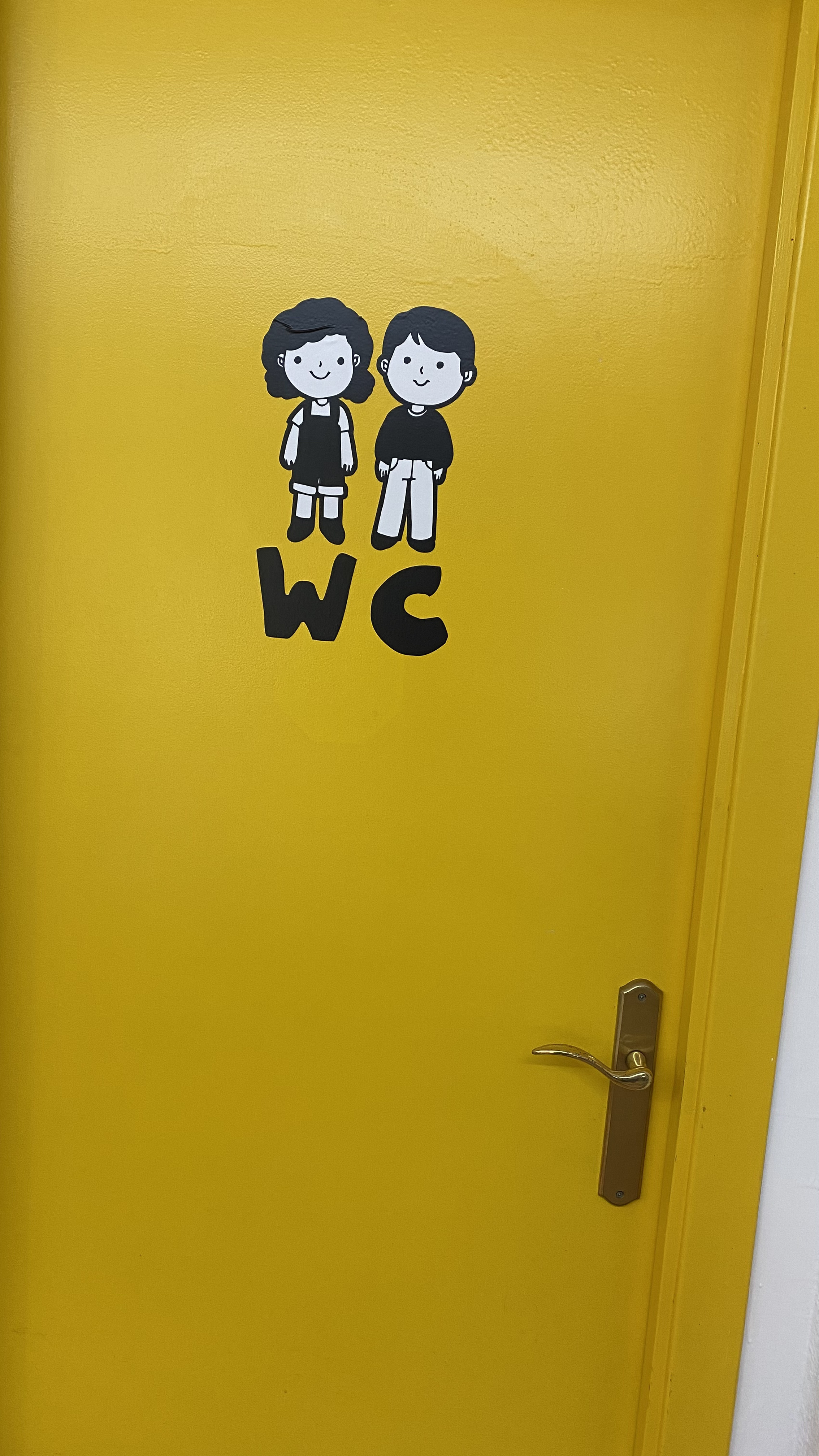 стикер стеклянной двери детей wc - TenStickers