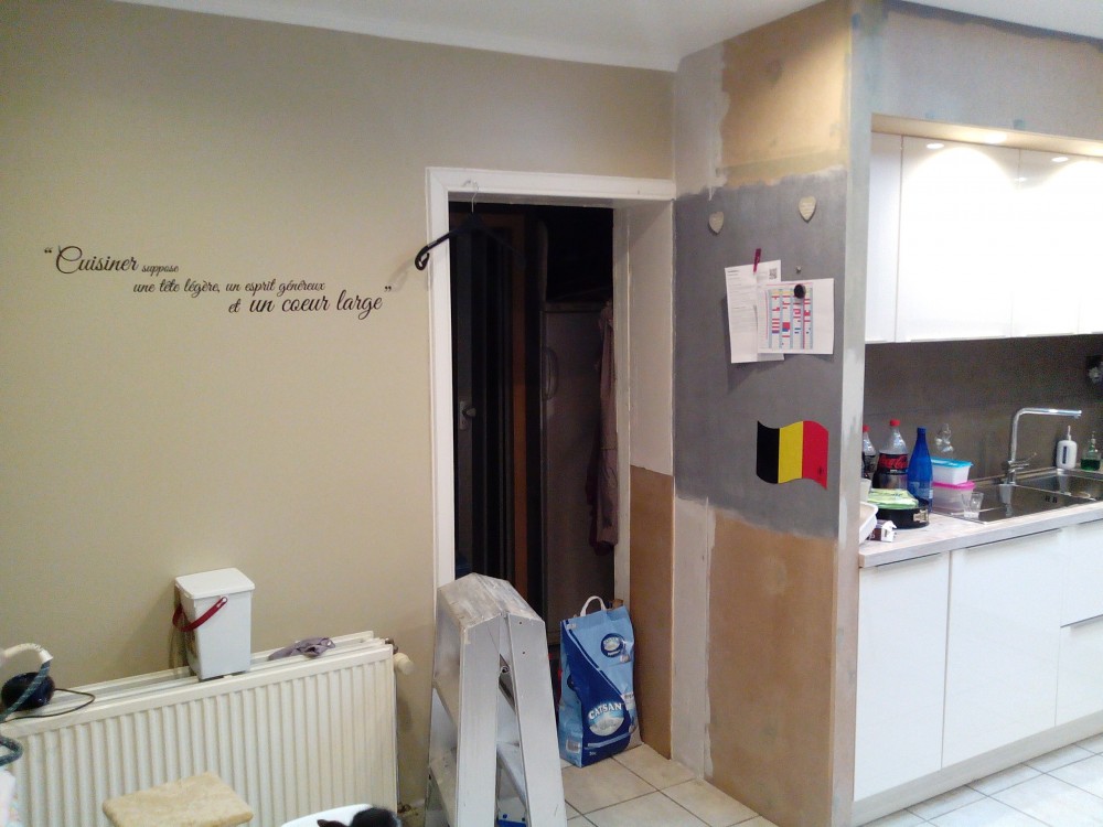 Sticker mural cuisine esprit cœur - TenStickers