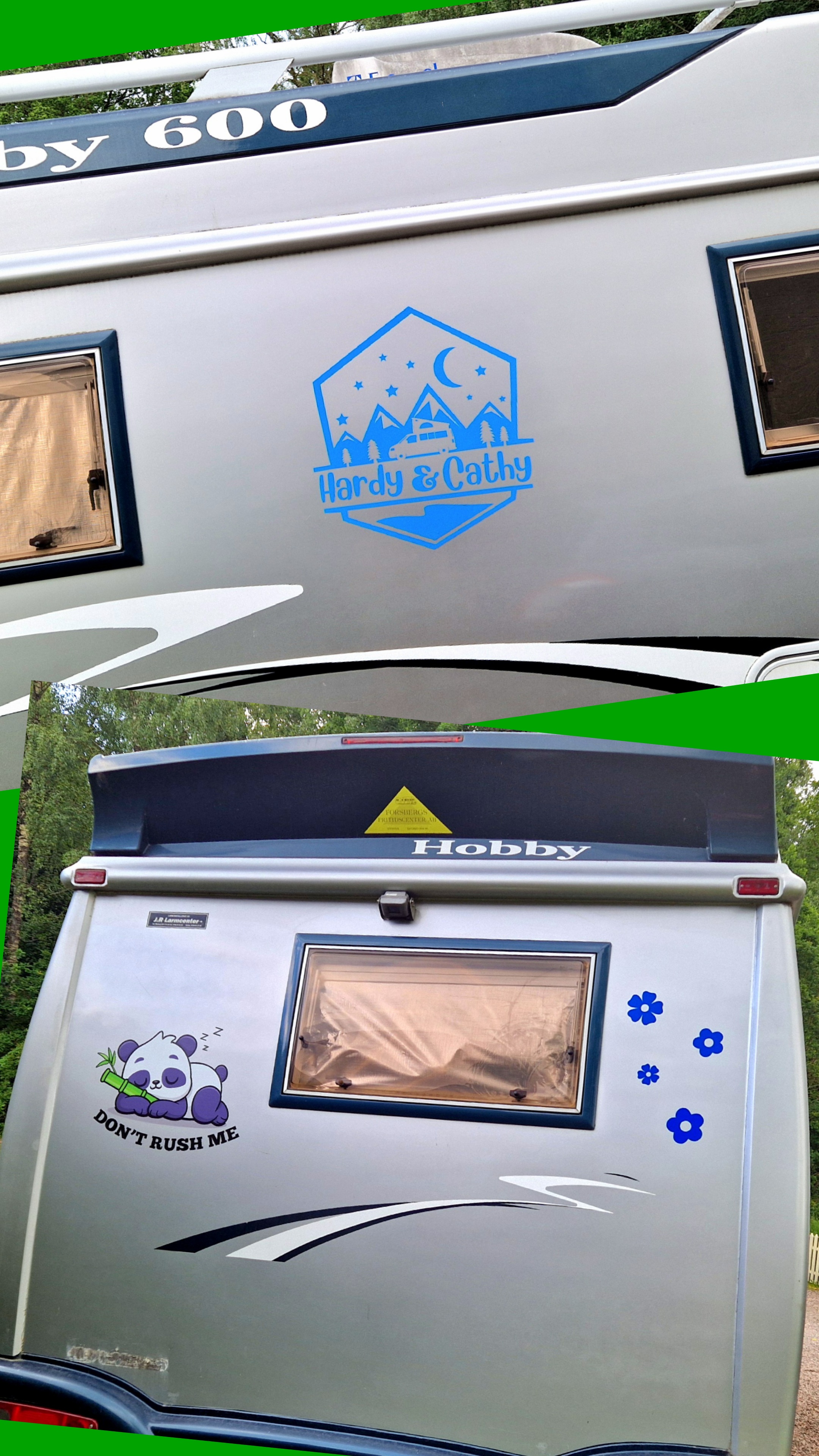 Adesivo camper personalizzato cognome familia - TenStickers