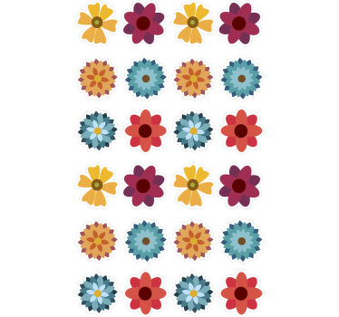 Pegatinas para coches de flores coloridas - TenVinilo