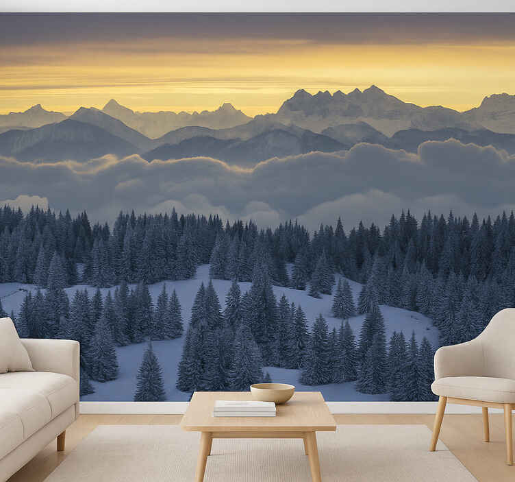 Muntele Fototapet alpii elvețieni – aiguilles du midi - TenStickers