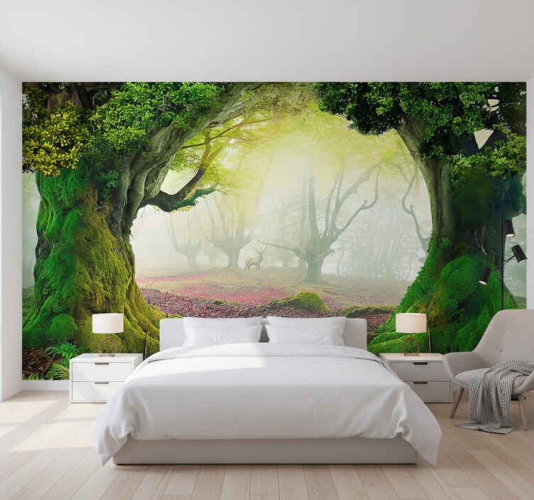 Mural de naturaleza portal del bosque eterno - TenVinilo