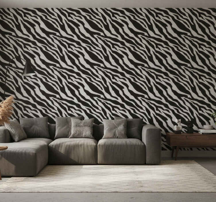 Fototapete afrikanisch zebra in schwarz-weiß - TenStickers
