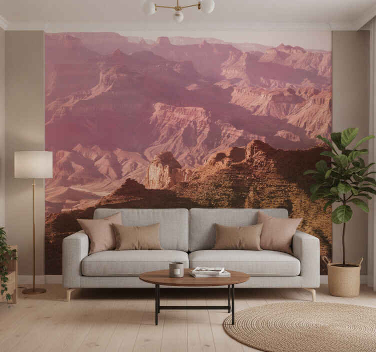 Desert wall mural in grand canyon hues - TenStickers