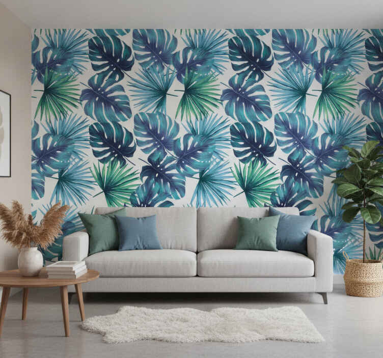 Foto behang jungle tropische bladeren californische stijl - TenStickers