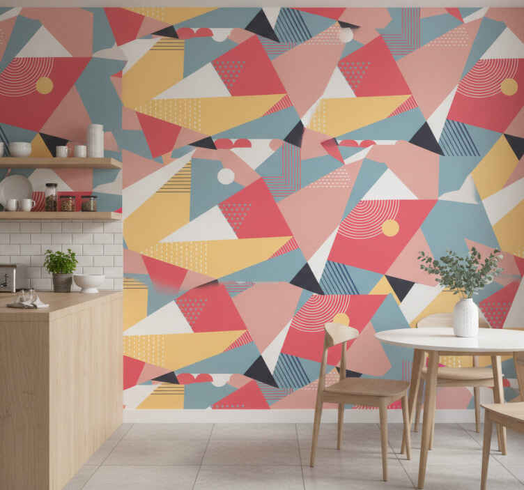Fotobehang keuken kleurrijk en modern - TenStickers