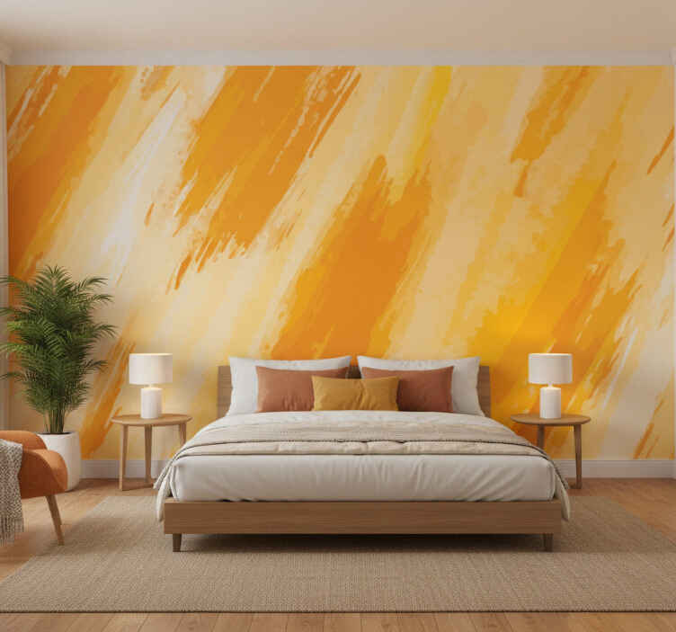 Yellow wall mural yellow wall mural - TenStickers