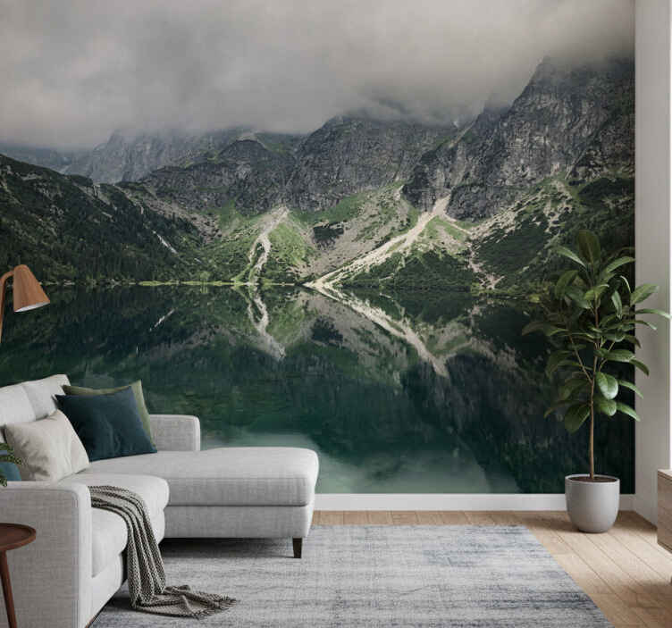 Tapisserie vert lac morskie oko - TenStickers