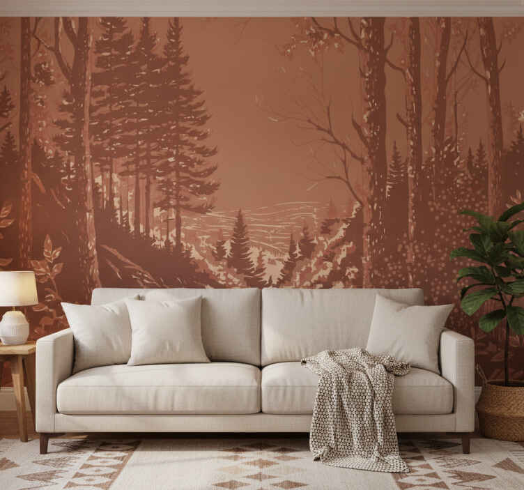 Fototapet mit abstraktem naturdesign - TenStickers