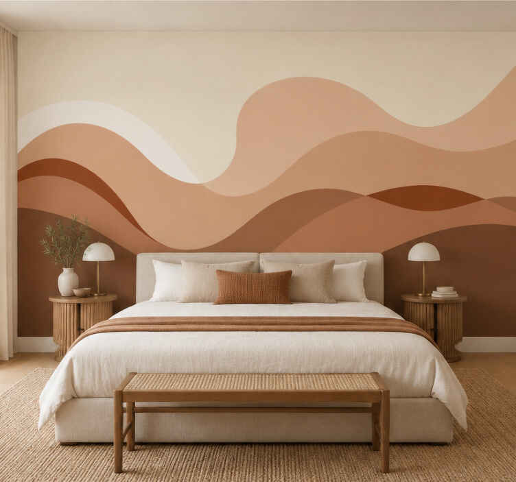 Mural de texturas terracota - TenVinilo